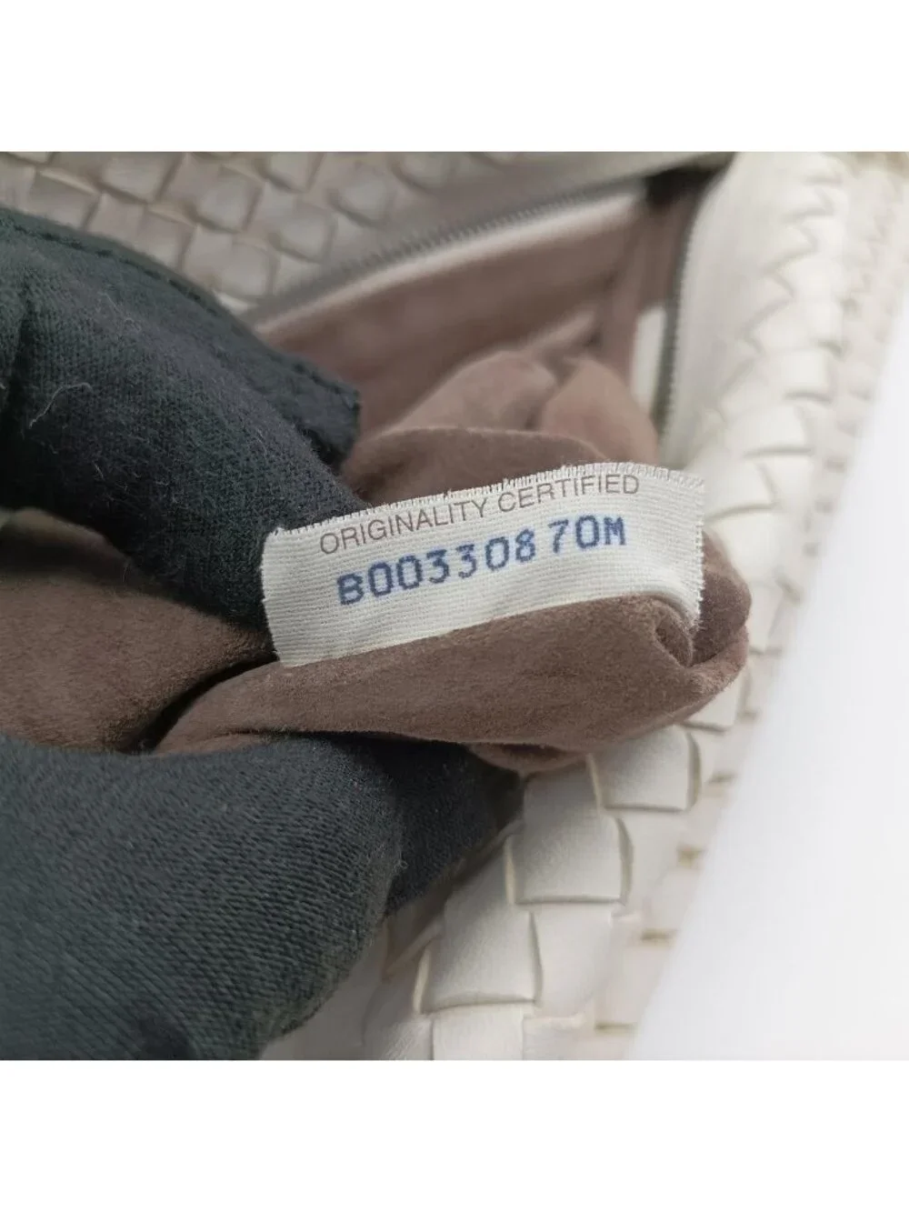 Bottega Veneta Intrecciato White Lambskin Handbag
